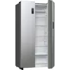 Gorenje Side by side NRR9185DAXLWD BK065B, de libre instalación, puerta americana, gris, LED, en la puerta, R600a