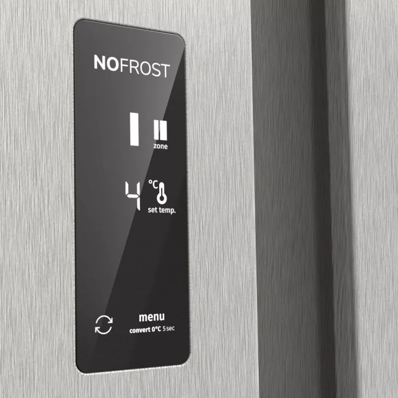 Gorenje Side by side NRR9185DAXLWD BK065B, de libre instalación, puerta americana, gris, LED, en la puerta, R600a