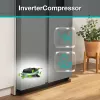 Gorenje Side by side NRR9185DAXLWD BK065B, de libre instalación, puerta americana, gris, LED, en la puerta, R600a