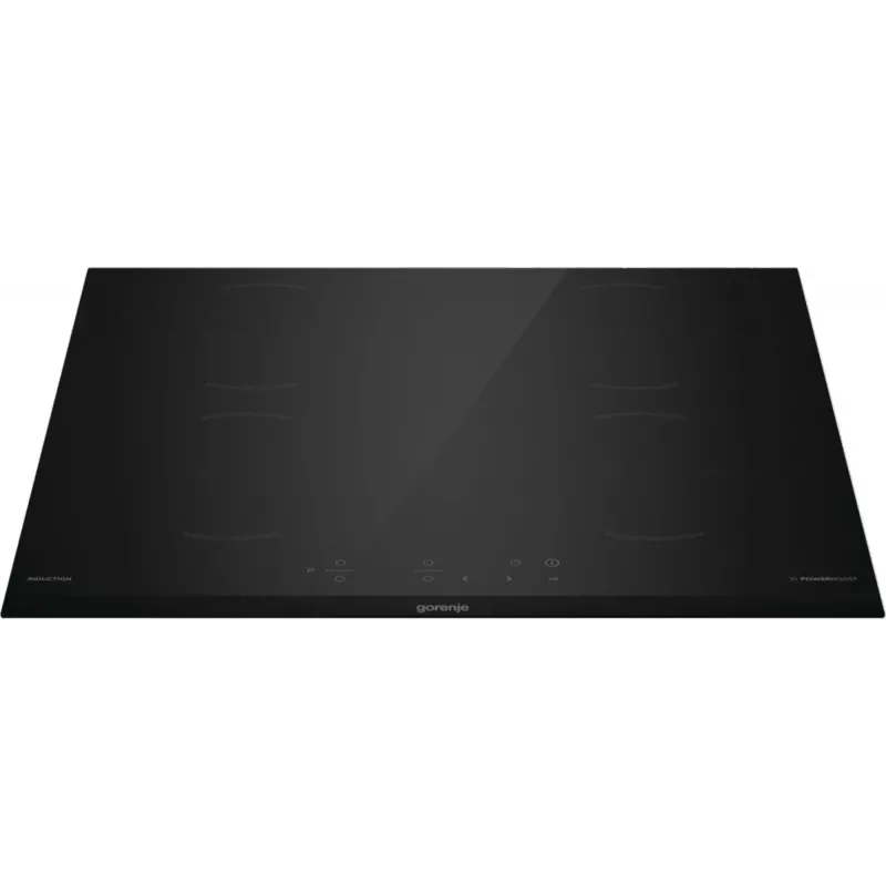 Gorenje Placa de inducción GI6401BCE RAL9017, negra, empotrable, 59,5 cm, placa de inducción, vitrocerámica, 4 zonas