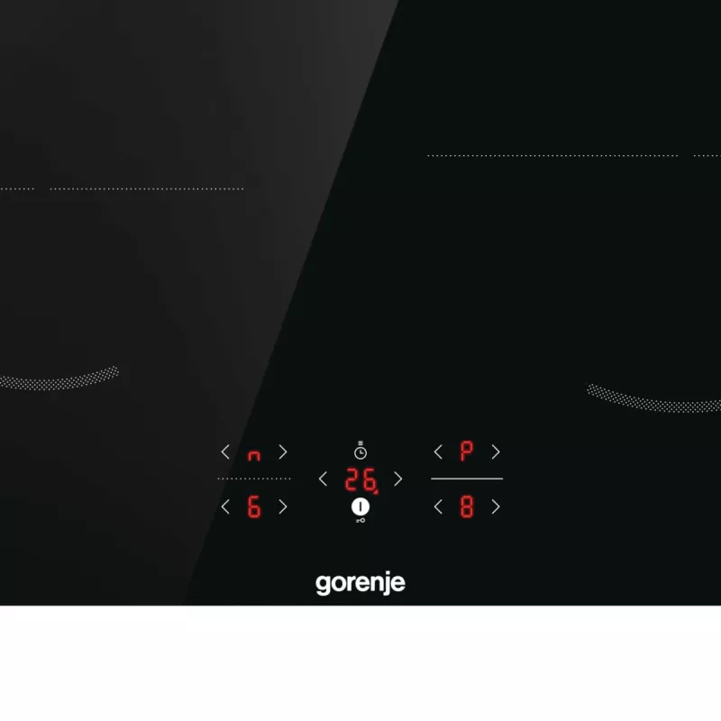 Gorenje Placa de inducción GI6421BSC, negra, empotrable, 59,5 cm, placa de inducción, vitrocerámica, 4 zonas