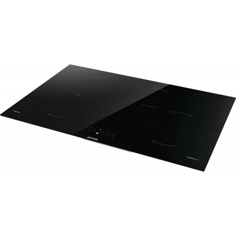 Gorenje Placa de inducción GI8421BSC, negra, empotrable, 80 cm, placa de inducción, vitrocerámica, 4 zonas