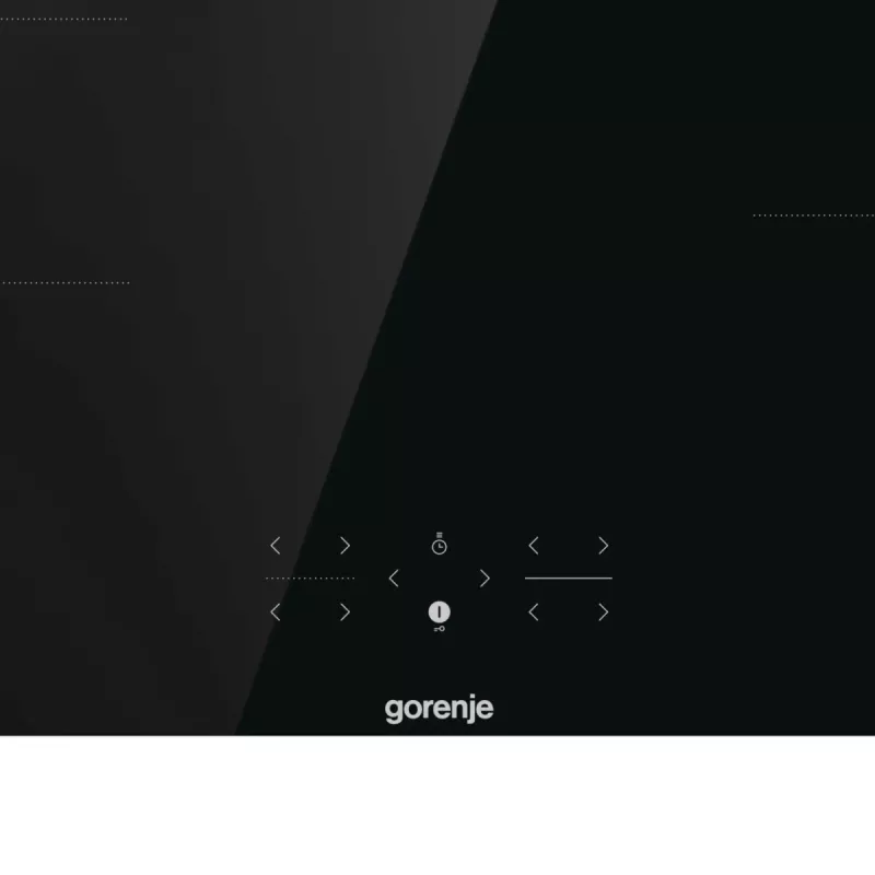 Gorenje Placa de inducción GI8421BSC, negra, empotrable, 80 cm, placa de inducción, vitrocerámica, 4 zonas