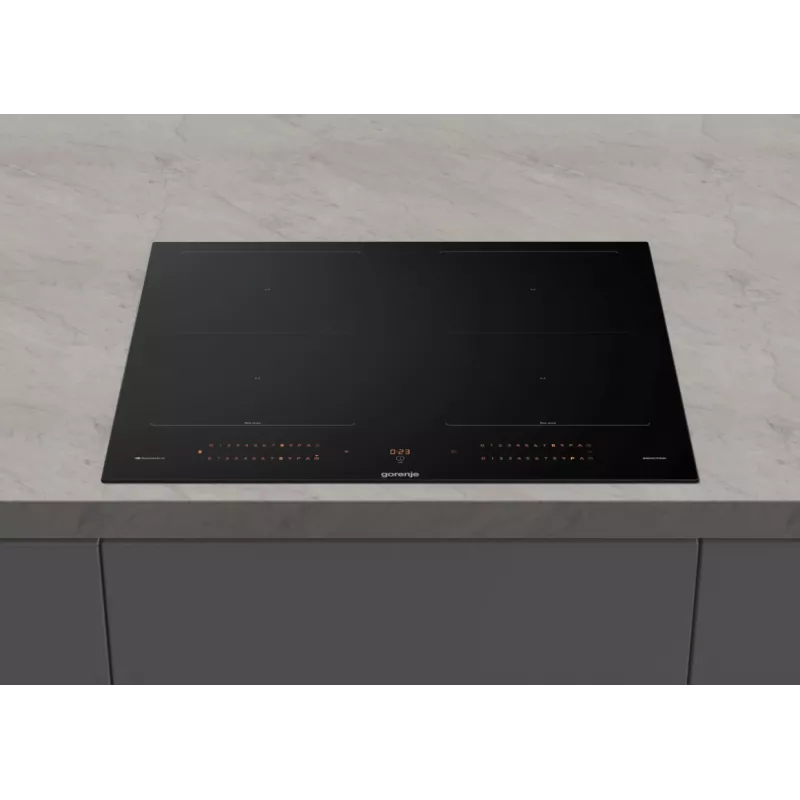 Gorenje Placa de inducción GI6443BSCWF, negra, empotrable, 60 cm, placa de inducción, vitrocerámica, 4 zonas