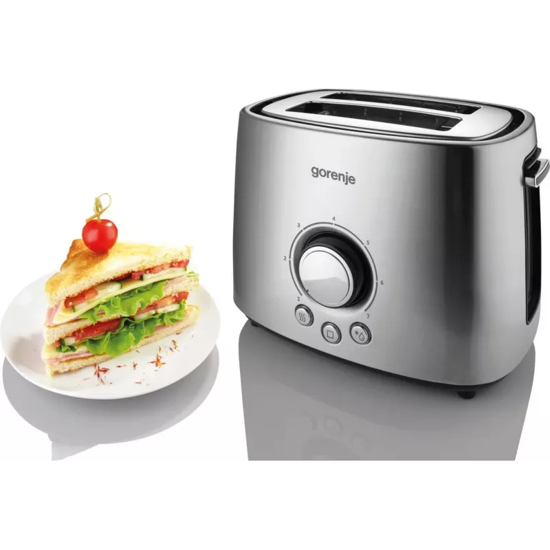 Gorenje T1000E 7 2 rebanadas 1000 W acero inoxidable