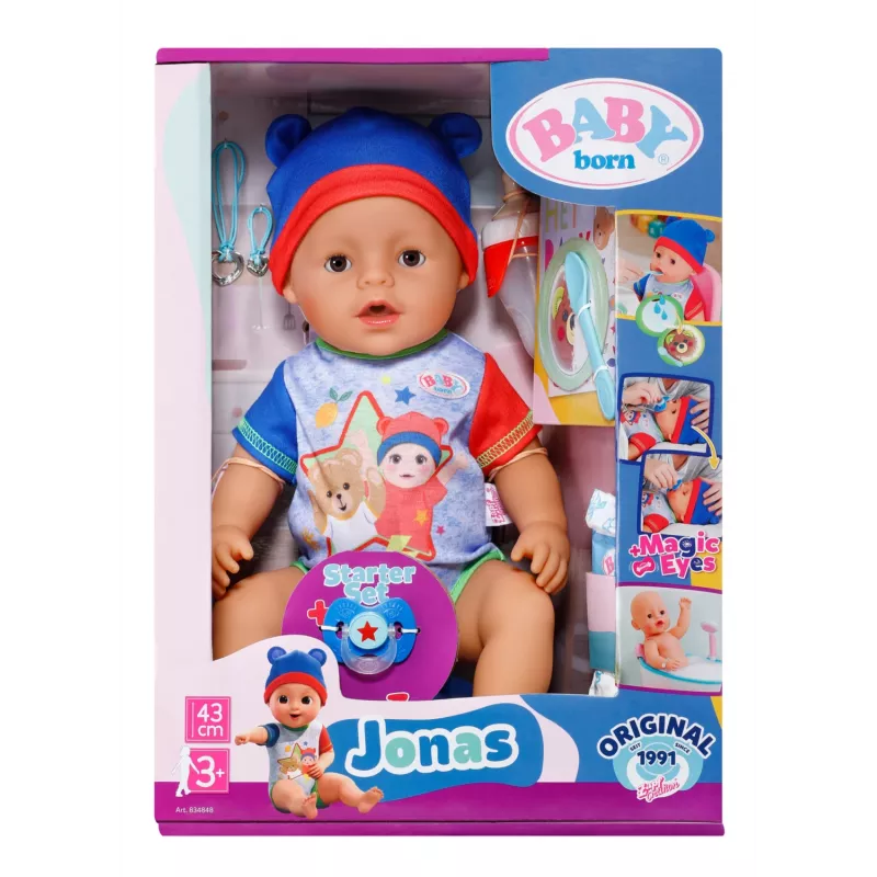 BABY born Jonas 43cm, muñeca bebé, masculino, 3 años, niño/niña, 430 mm, multicolor