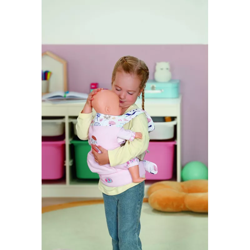 BABY born Baby Carrier Flower, portabebés para muñecas