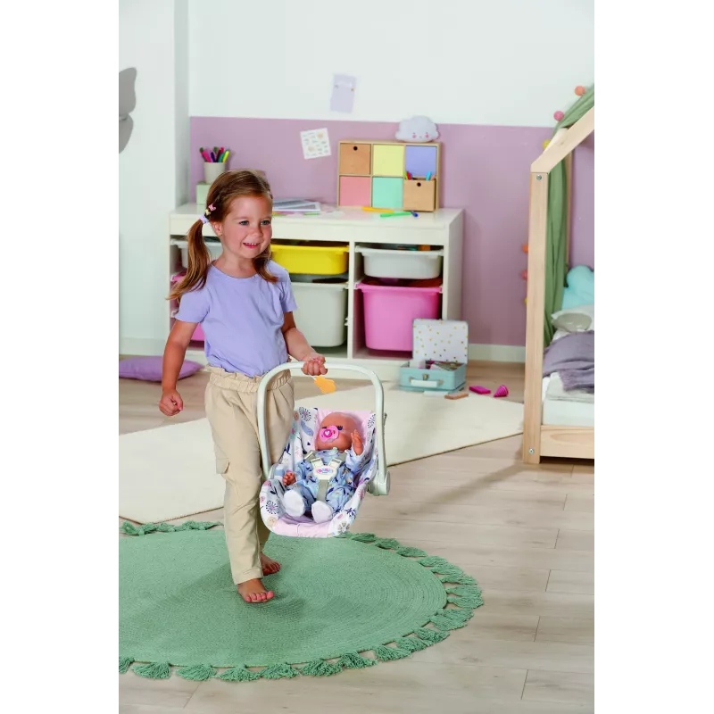 BABY born Comfort Seat Flower, silla de coche para muñecas