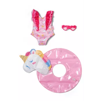BABY born set de baño unicornio 43 cm, ropa de baño para muñecas, 3 años