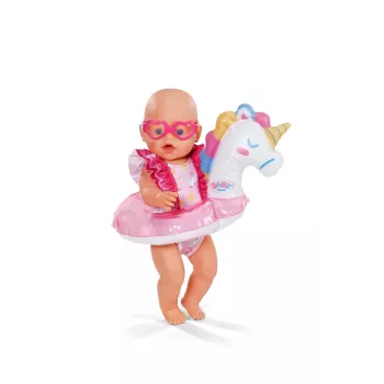BABY born set de baño unicornio 43 cm, ropa de baño para muñecas, 3 años