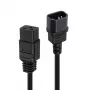 Lindy Alargador de cable de alimentación C14 a C19 de 1 m, Negro, 1 m, IEC C14, IEC C19, 250 V