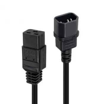 Lindy 3 m cable alargador de alimentación de C14 a C19, negro