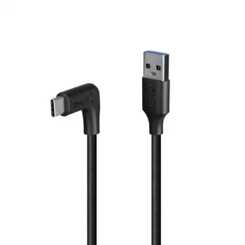 Lindy Cable USB 3.2 Type-A a C de 1,5 m, acodado 90°, 10 Gbit/s