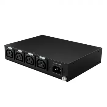 Lindy 32622 Unidad de distribución de corriente (PDU) 4 salidas AC 1U Negro