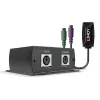 Lindy Extensor PS/2 KM Cat.5e/6 de 100 m, transmisor y receptor, con cable, 100 m, Cat5e, Cat6, Negro, CE, FCC, RoHS y REACH, CP65