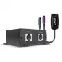 Lindy Extensor PS/2 KM Cat.5e/6 de 100 m, transmisor y receptor, con cable, 100 m, Cat5e, Cat6, Negro, CE, FCC, RoHS y REACH, CP65
