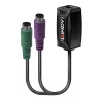 Lindy Extensor PS/2 KM Cat.5e/6 de 100 m, transmisor y receptor, con cable, 100 m, Cat5e, Cat6, Negro, CE, FCC, RoHS y REACH, CP65