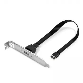 Lindy Placa trasera USB 3.1 Gen 2 Type C de un puerto, 0,45 m, USB A, conector macho, conector macho, 0 - 65 °C, 0 - 70 °C