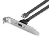 Lindy Placa trasera USB 3.1 Gen 2 Type C de un puerto, 0,45 m, USB A, conector macho, conector macho, 0 - 65 °C, 0 - 70 °C