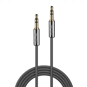 Lindy Cable de audio de 3.5mm de 5 m, Cromo Line, 3.5mm, conector macho, 3.5mm, conector macho, 5 m, Antracita