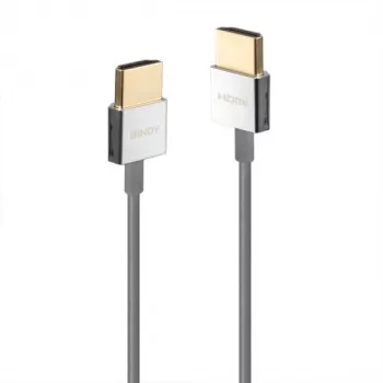 Lindy Cable HDMI Ultra High Speed fino, 0,5 m, 0,5 m, HDMI Type-A (estándar), HDMI Type-A (estándar), 48 Gbit/s, blanco