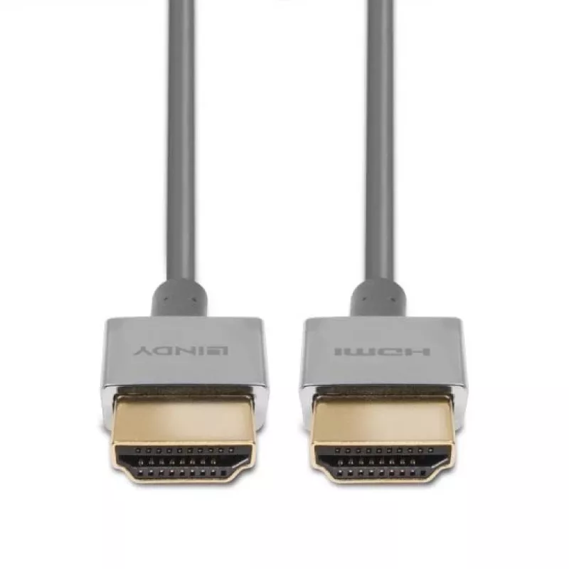 Lindy Cable HDMI Ultra High Speed fino, 0,5 m, 0,5 m, HDMI Type-A (estándar), HDMI Type-A (estándar), 48 Gbit/s, blanco