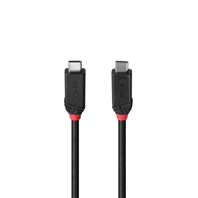 Lindy Cable USB4 240W Type-C de 2 m, Black Line, 2 m, USB C, USB C, USB4 Gen 3x2, 40 Gbit/s, negro