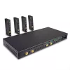 Lindy Matriz extensor HDBaseT Cat.6 4x4 HDMI 4K60 de 150 m, 3840 x 2160 píxeles, transmisor y receptor AV, 150 m, con cable, negro, HDCP