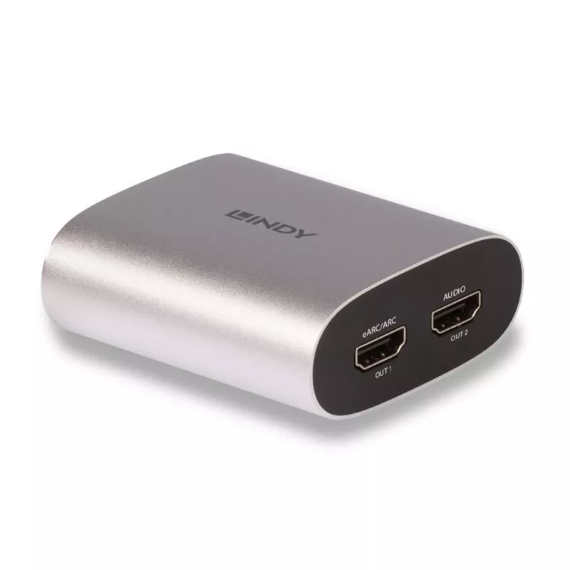 Lindy Extractor HDMI eARC 4K60, Micro-USB B, 65 mm, 70 mm, 27 mm, 83 g, 0 - 40 °C