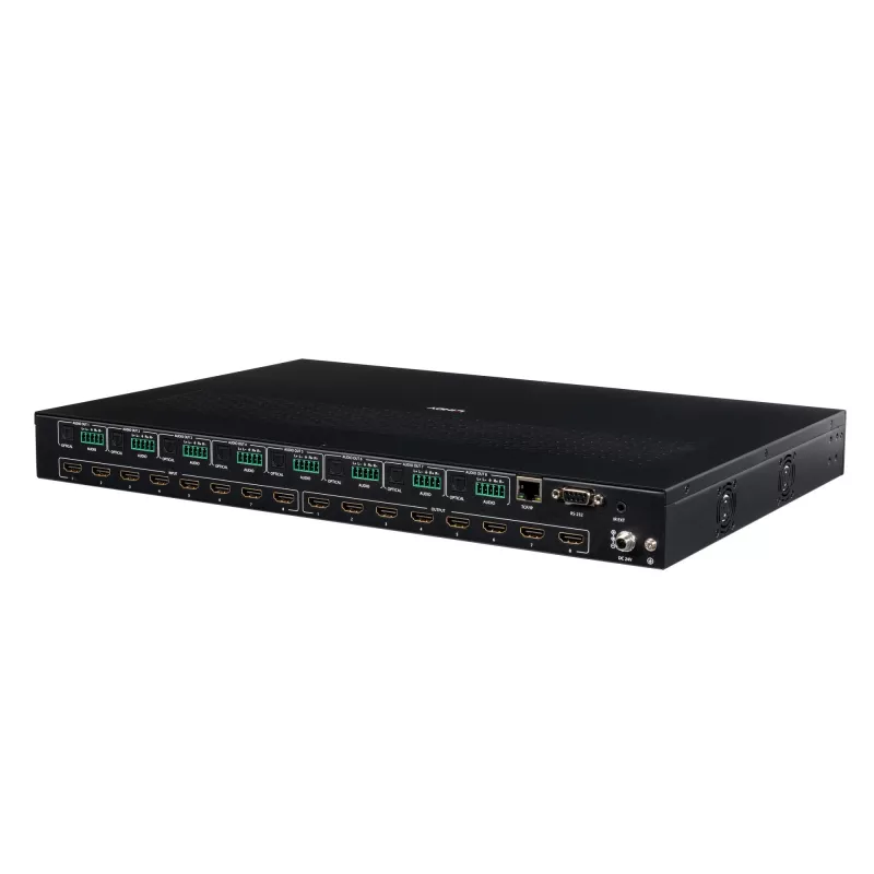Lindy 38434 matriz HDMI 8x8 4K60 Multi-View sin interrupciones con escalado de videowall