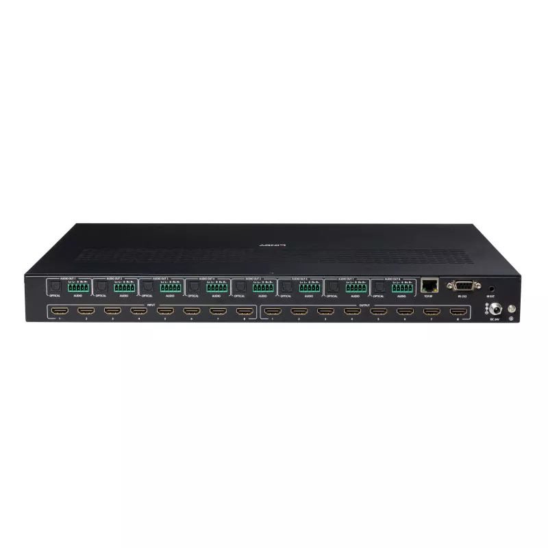Lindy 38434 matriz HDMI 8x8 4K60 Multi-View sin interrupciones con escalado de videowall