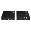Lindy Extensor HDMI, KVM e IR over IP, transmisor y receptor, con cable, 150 m, Cat5e, Cat6, negro, metal