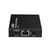 Lindy Extensor HDMI, KVM e IR over IP, receptor, transmisor y receptor, con cable, 150 m, Cat5e, Cat6, negro, metal