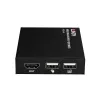 Lindy Extensor HDMI, KVM e IR over IP, receptor, transmisor y receptor, con cable, 150 m, Cat5e, Cat6, negro, metal