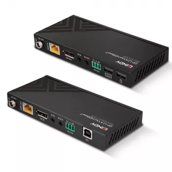 Lindy Extensor KVM HDBaseT Cat.6 DisplayPort 1.2, USB, IR y RS-232 de 150 m