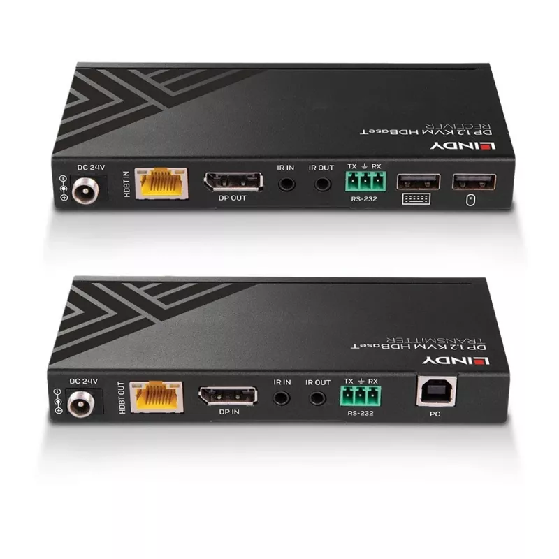 Lindy Extensor KVM HDBaseT Cat.6 DisplayPort 1.2, USB, IR y RS-232 de 150 m