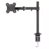 Lindy Soporte para un solo monitor con mástil y pinza de mesa, pinza, 8 kg, 43,2 cm (17 inch), 71,1 cm (28 inch), 100 x 100 mm, negro