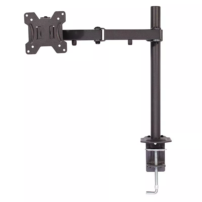 Lindy Soporte para un solo monitor con mástil y pinza de mesa, pinza, 8 kg, 43,2 cm (17 inch), 71,1 cm (28 inch), 100 x 100 mm, negro