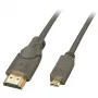 Lindy Cable High Speed Micro HDMI a HDMI de 0,5 m, 0,5 m, HDMI Type-A (estándar), HDMI Type-D (Micro), 3D, 10,2 Gbit/s, negro