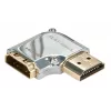 Lindy Adaptador en ángulo de 90 grados CROMO HDMI conector macho a HDMI conector hembra - izquierda