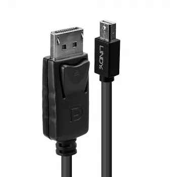 Lindy Mini DisplayPort conector macho a DisplayPort conector macho de 5 m, negro