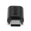 Lindy Adaptador USB 3.2 Type-C a C, USB 3.2 Type-C, USB 3.2 Type-C, negro
