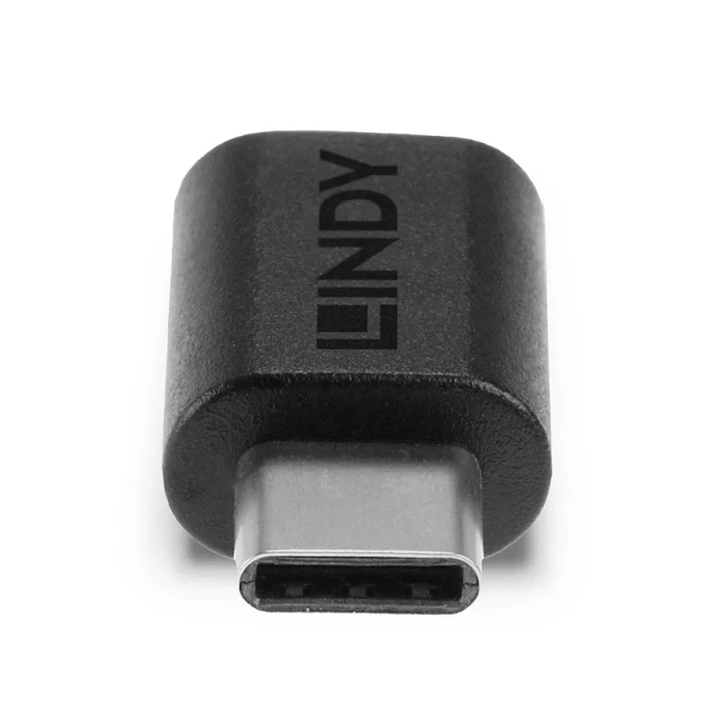 Lindy Adaptador USB 3.2 Type-C a C, USB 3.2 Type-C, USB 3.2 Type-C, negro