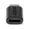 Lindy Adaptador USB 3.2 Type-C a C, USB 3.2 Type-C, USB 3.2 Type-C, negro