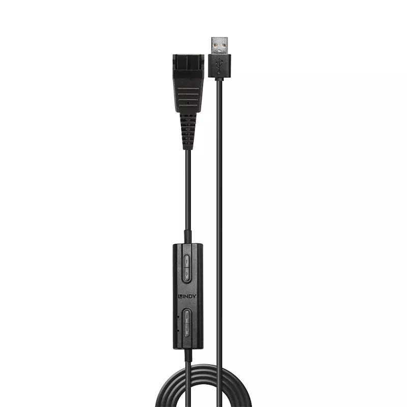 Lindy Adaptador USB Type-A a Jabra Quick Disconnect para auriculares