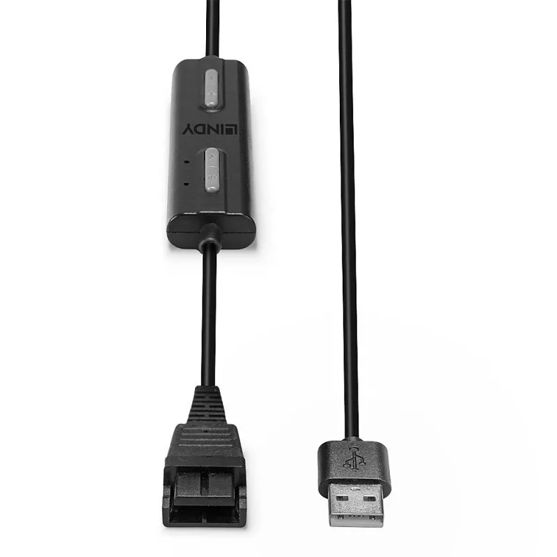 Lindy Adaptador USB Type-A a Jabra Quick Disconnect para auriculares