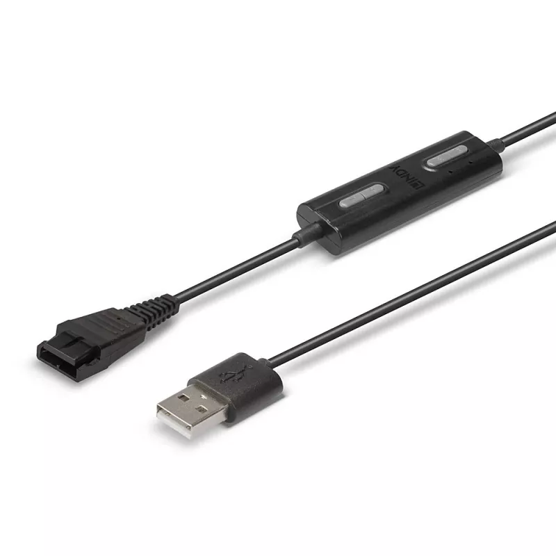 Lindy Adaptador USB Type-A a Jabra Quick Disconnect para auriculares