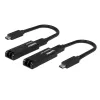 Lindy Extensor USB 3.2 Type-C de fibra óptica de 100 m, transmisor y receptor de red, 100 m, 10000 Mbit/s, fibra, USB 3.2 Gen 1 (3.1 Gen 1) Type-C, negro