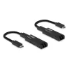 Lindy Extensor USB 3.2 Type-C de fibra óptica de 100 m, transmisor y receptor de red, 100 m, 10000 Mbit/s, fibra, USB 3.2 Gen 1 (3.1 Gen 1) Type-C, negro