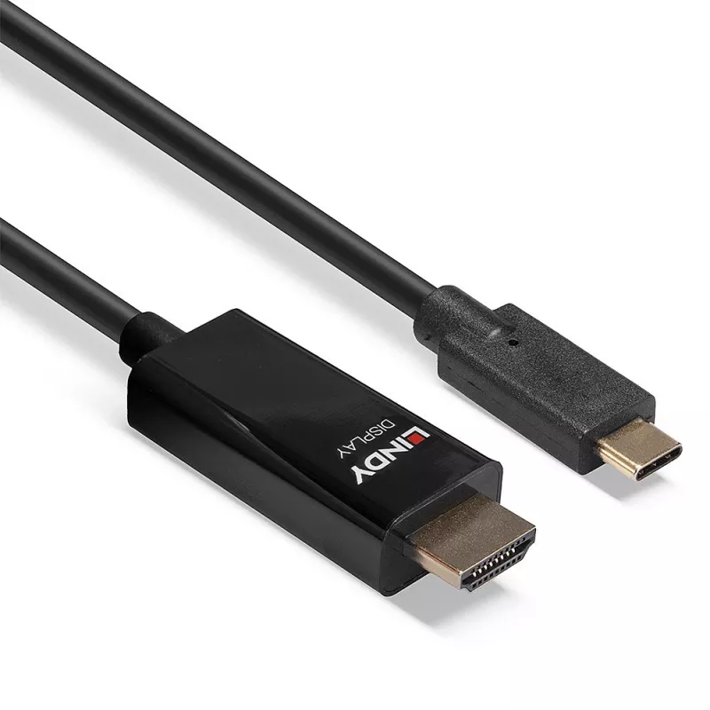 Lindy 10m USB Type-C a HDMI 4K60 Cable adaptador con HDR, 10 m, USB Type-C, HDMI Type A (estándar), macho, macho, recto